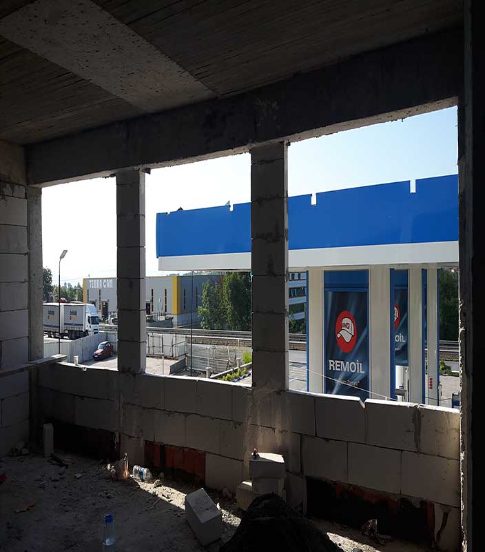 İzmit Kartepe Benzin istasyonu Tadilat Dekorasyon Projesi